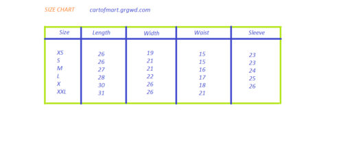 Hoodie Size Chart