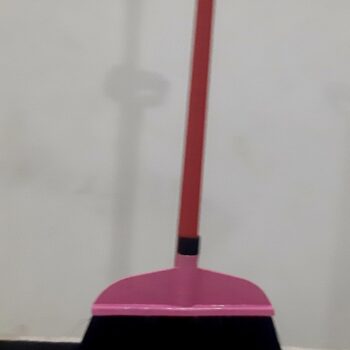 Broom (brush) with dust pan.