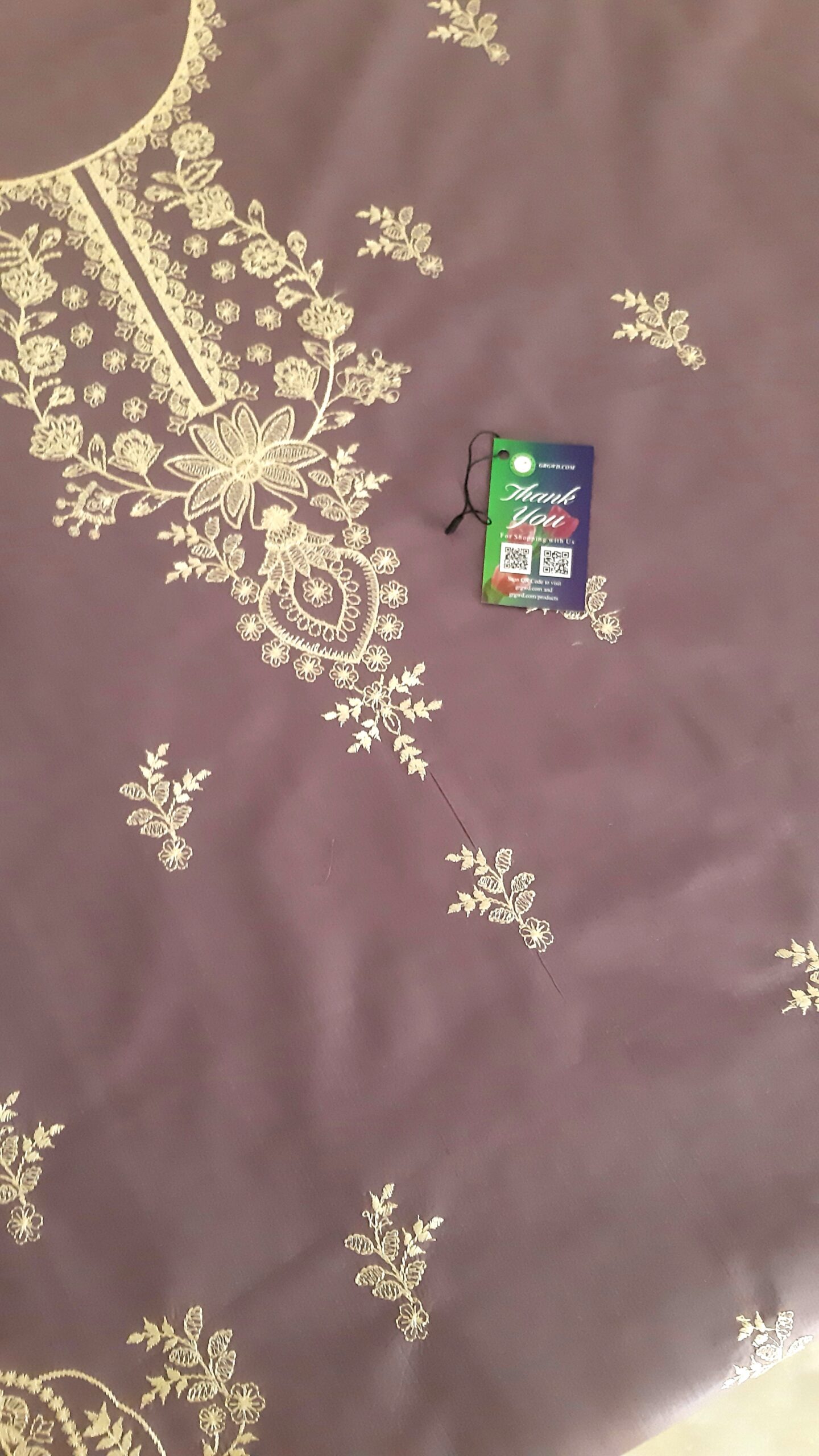 Three pieces embroidered suit available at CART of