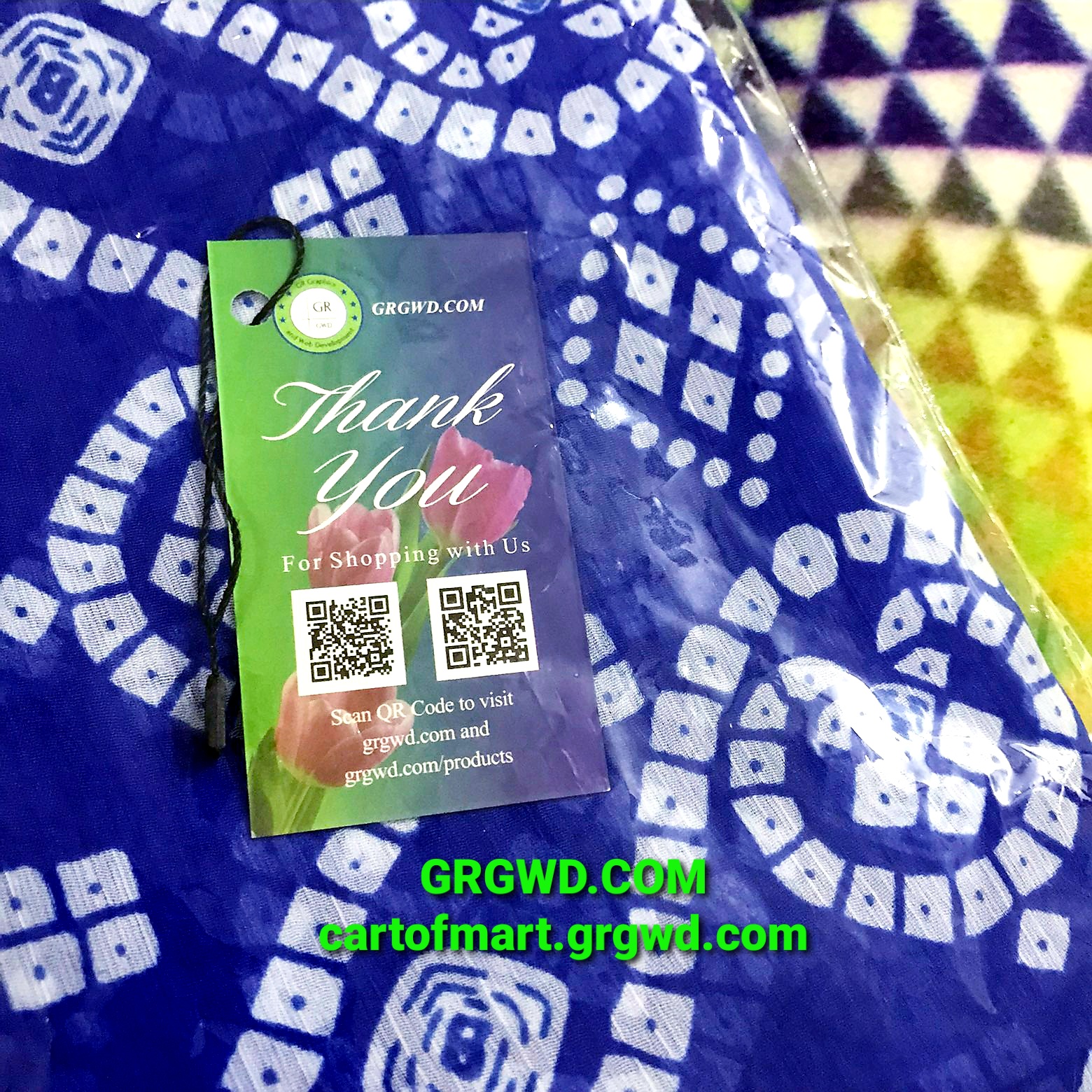 Blue color chunri crinkle chiffon dupatta GRGWD