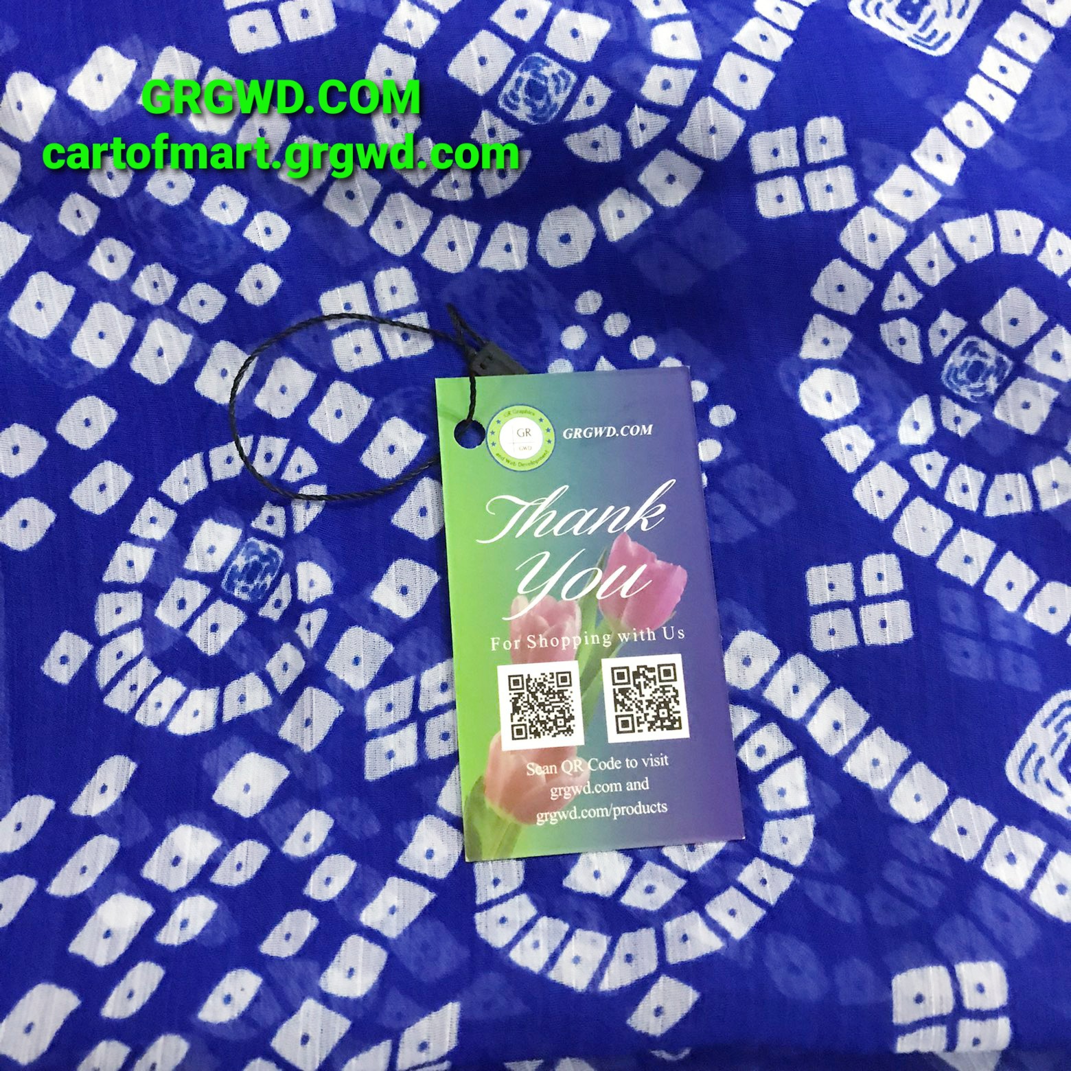 Blue color chunri crinkle chiffon dupatta cart of