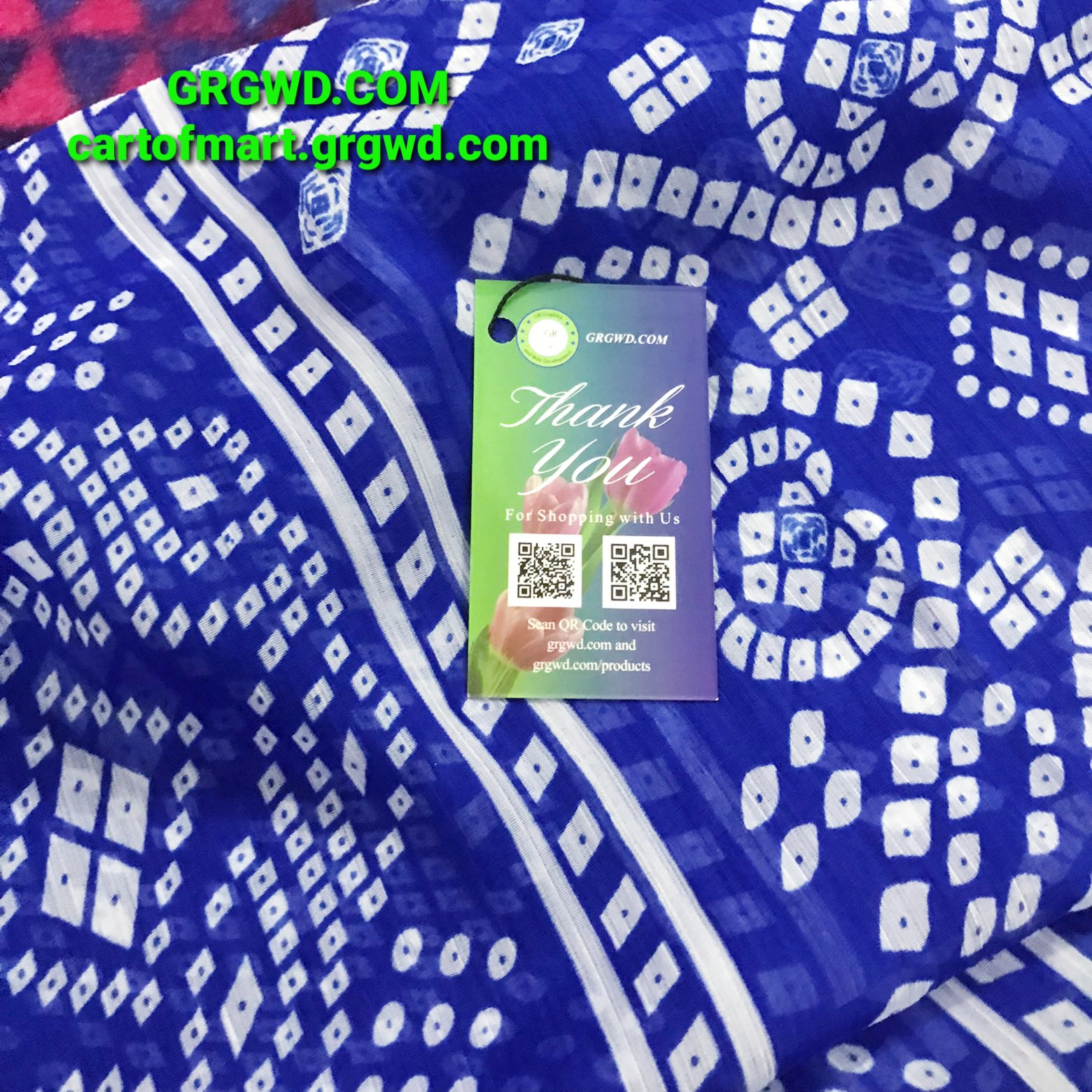 Blue color chunri crinkle chiffon dupatta cart