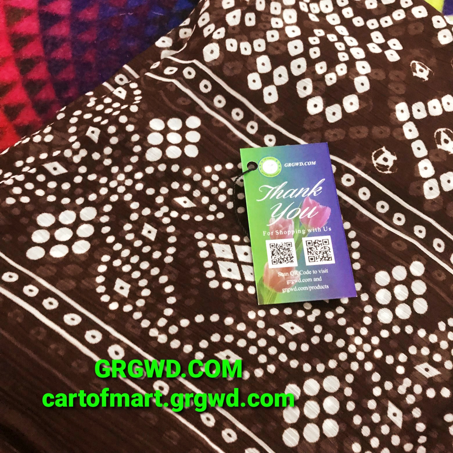 Brown color chunri crinkle chiffon dupatta CART