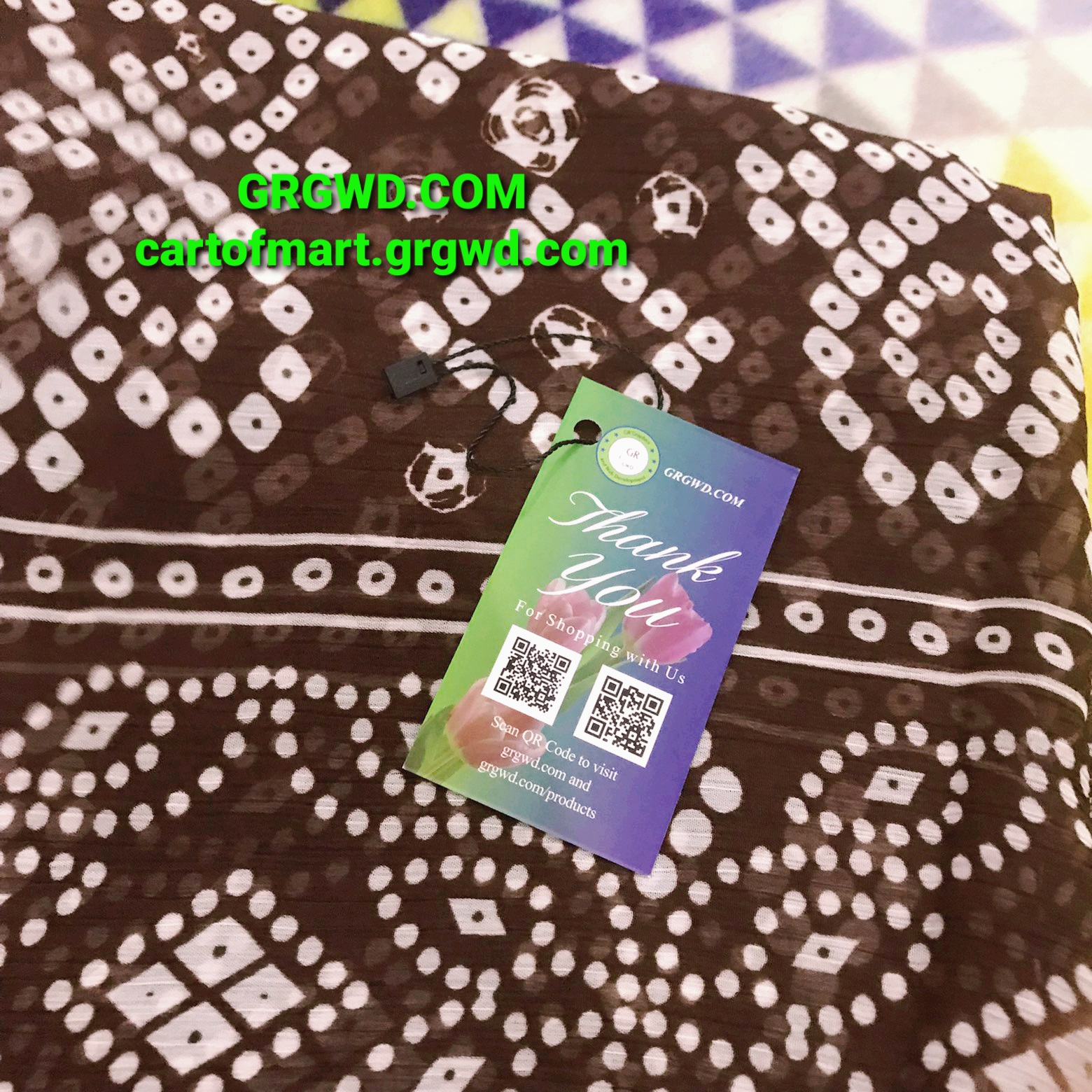 Brown color chunri crinkle chiffon dupatta GRGWD