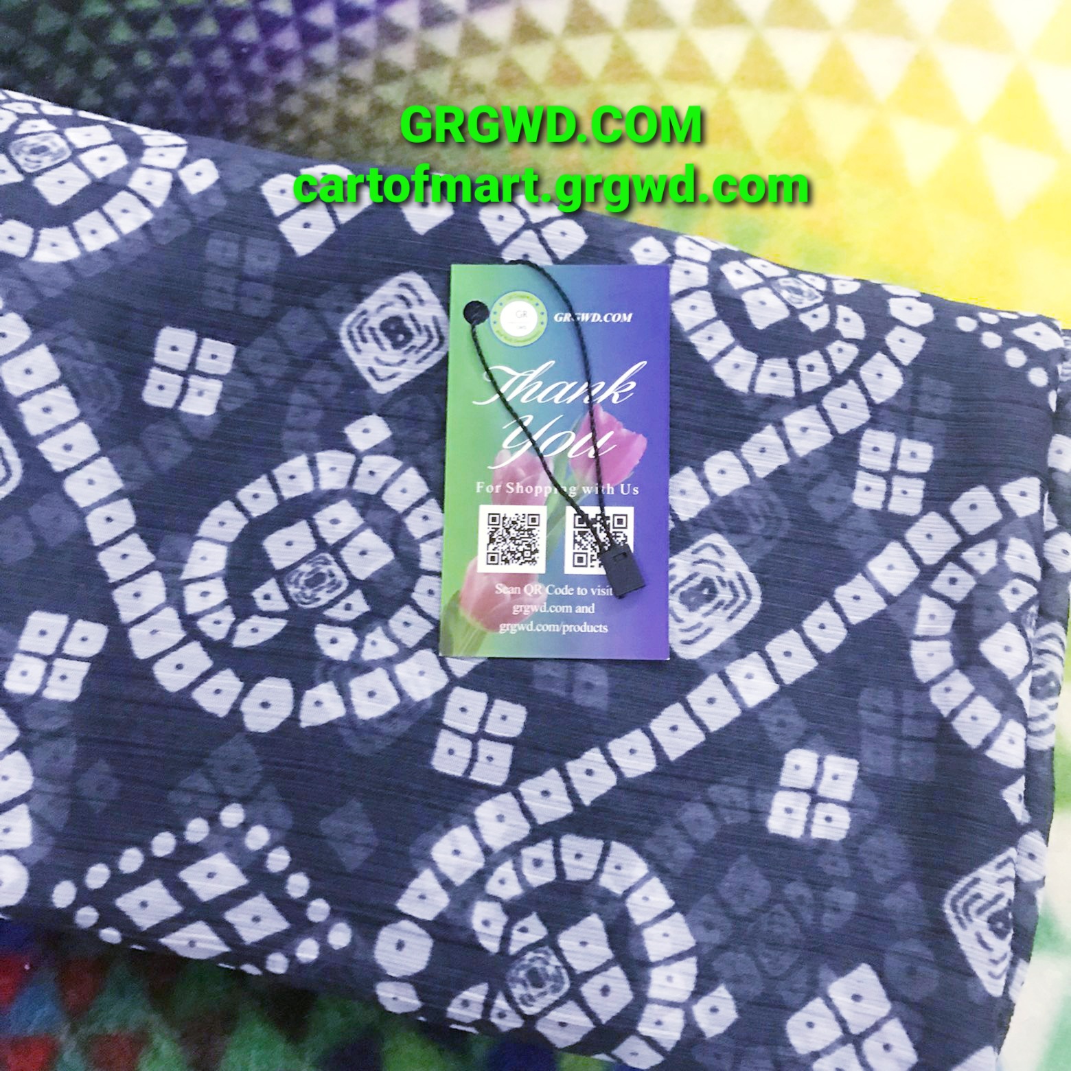 Dark grey chunri print dupatta. Crinkle chiffon.