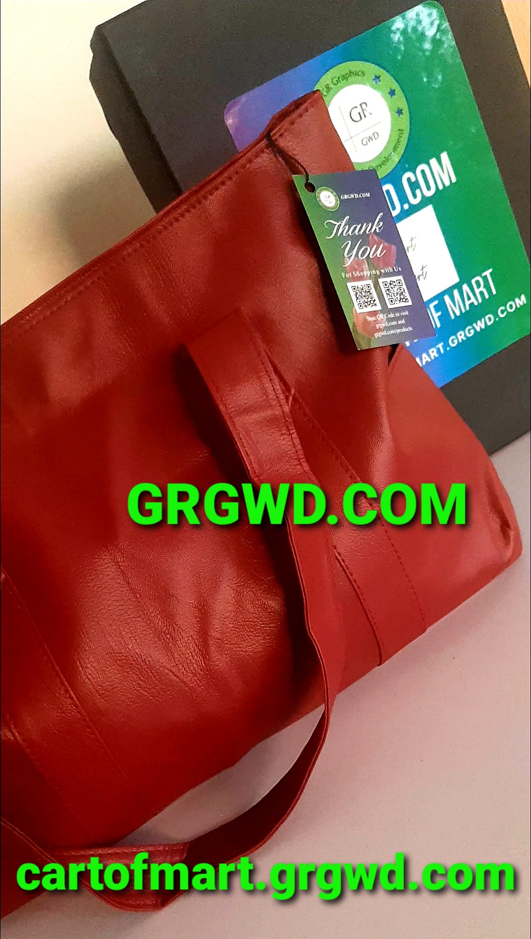 Red shoulder bag is available at CART of MART by G