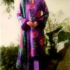 Purple color dress. GRGWD.COM. jacquard viscose